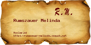Rumszauer Melinda névjegykártya